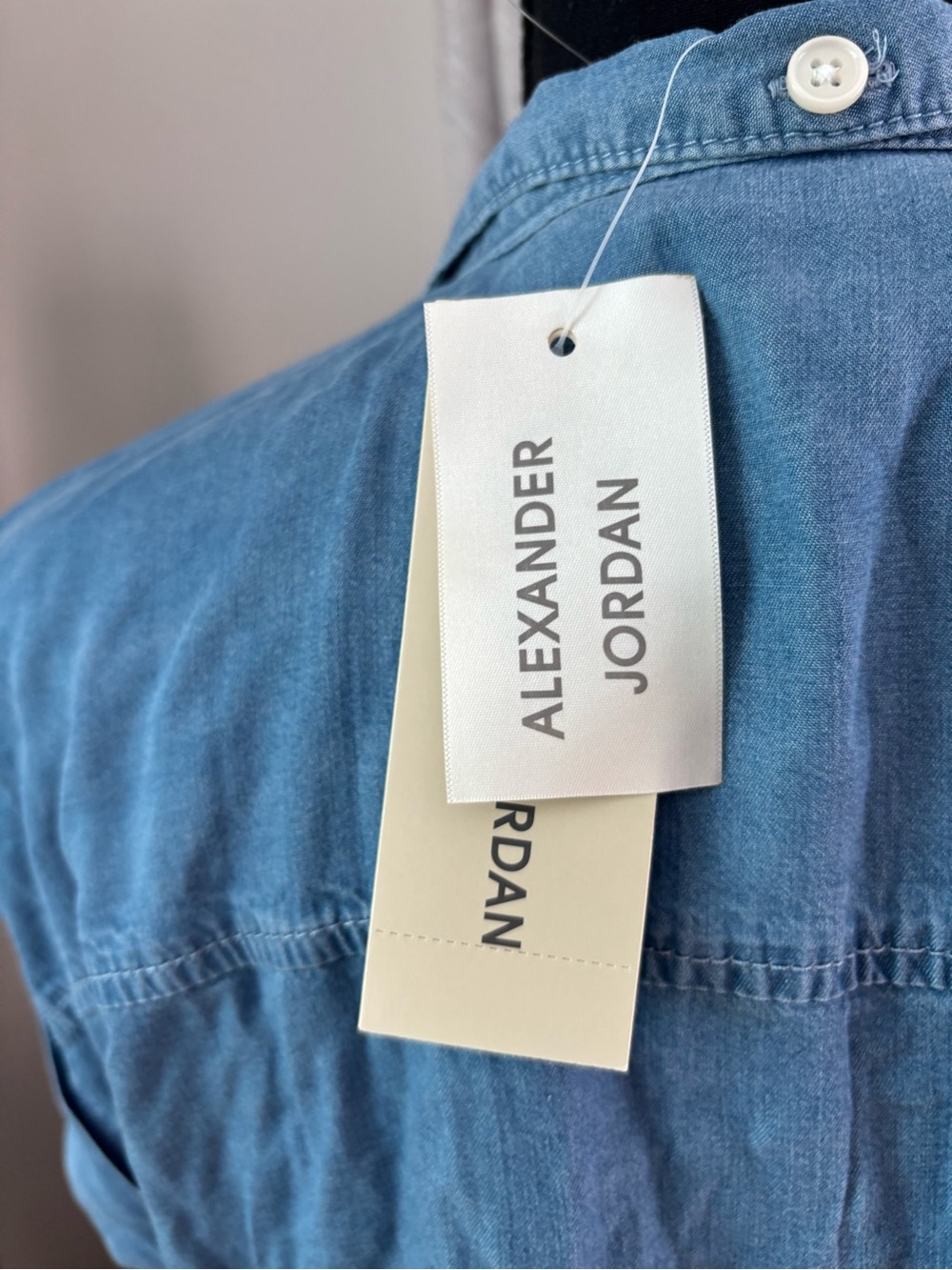 Relaxed Light Blue Denim Button-Down Shirt - Picture 7 of 10